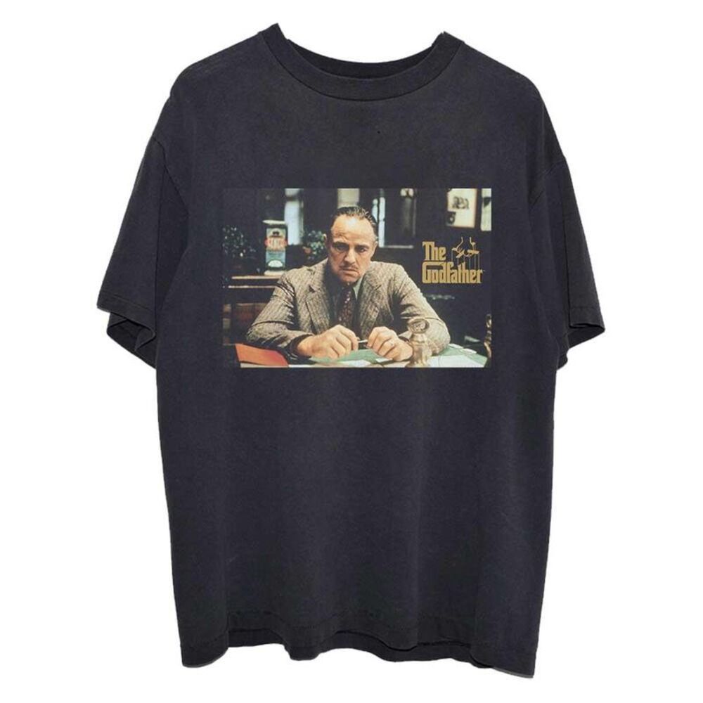 The Godfather Unisex Adult Café Scene Cotton T-Shirt / Black